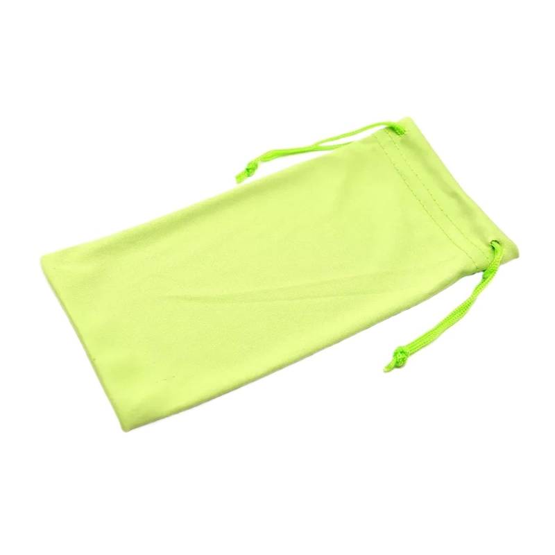 Brillenbeutel 5 Stück Lesebrillen Kordelzug Tasche aus Stoff Einfarbig Weiche Sonnenbrillentasche Myopie Brillenetui Brillenzubehör(Green) von SHENJMAI