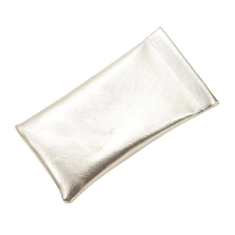 Brillenbeutel 5 Stücke PU Leder Tragbare Brillentasche Damen Sonnenbrillenschutz Reisetasche Lesebrillen Zubehör Sonnenbrillentasche(Gold) von SHENJMAI