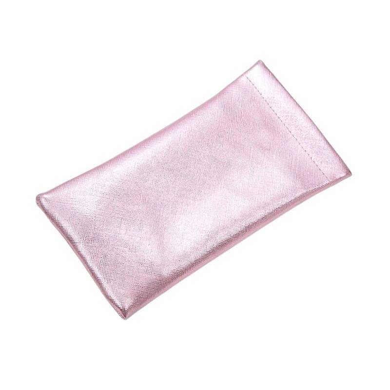 Brillenbeutel 5 Stücke PU Leder Tragbare Brillentasche Damen Sonnenbrillenschutz Reisetasche Lesebrillen Zubehör Sonnenbrillentasche(Pink) von SHENJMAI