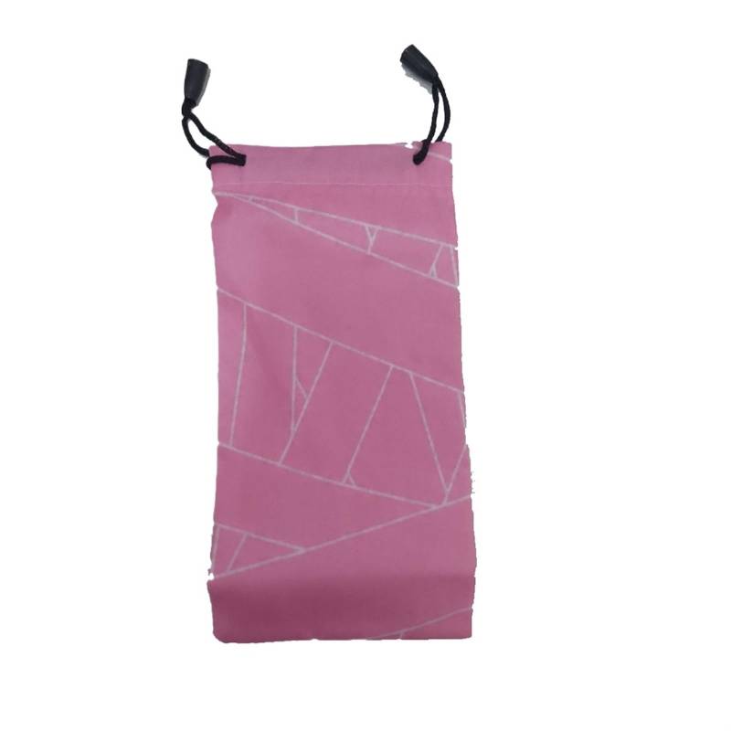 Brillenbeutel 5 Stücke Sonnenbrillentasche Kordelzug Tasche Myopie Brillenetui Weiche Brillentasche Brillen Stofftasche Brillenzubehör(Pink) von SHENJMAI