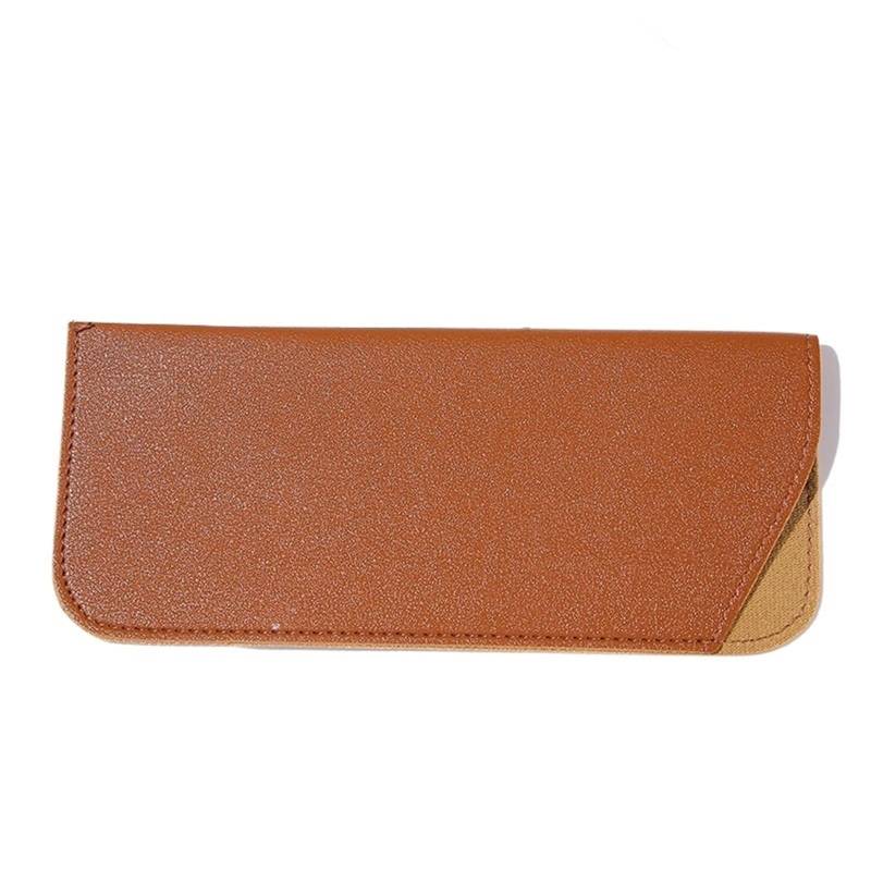 Brillenbeutel 5 Stücke Unisex Brillentasche PU Leder Schutzhülle Sonnenbrillen Abdeckung Fall Box Lesebrille Beutel Brillen Schutz Fall Zubehör(Brown) von SHENJMAI