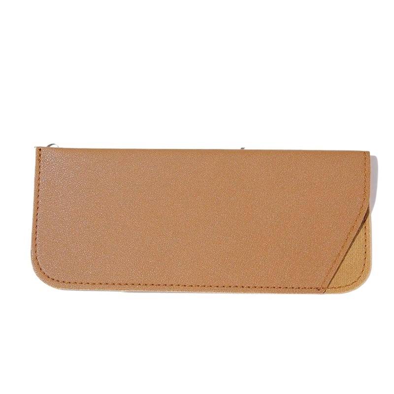 Brillenbeutel 5 Stücke Unisex Brillentasche PU Leder Schutzhülle Sonnenbrillen Abdeckung Fall Box Lesebrille Beutel Brillen Schutz Fall Zubehör(Light Brown) von SHENJMAI