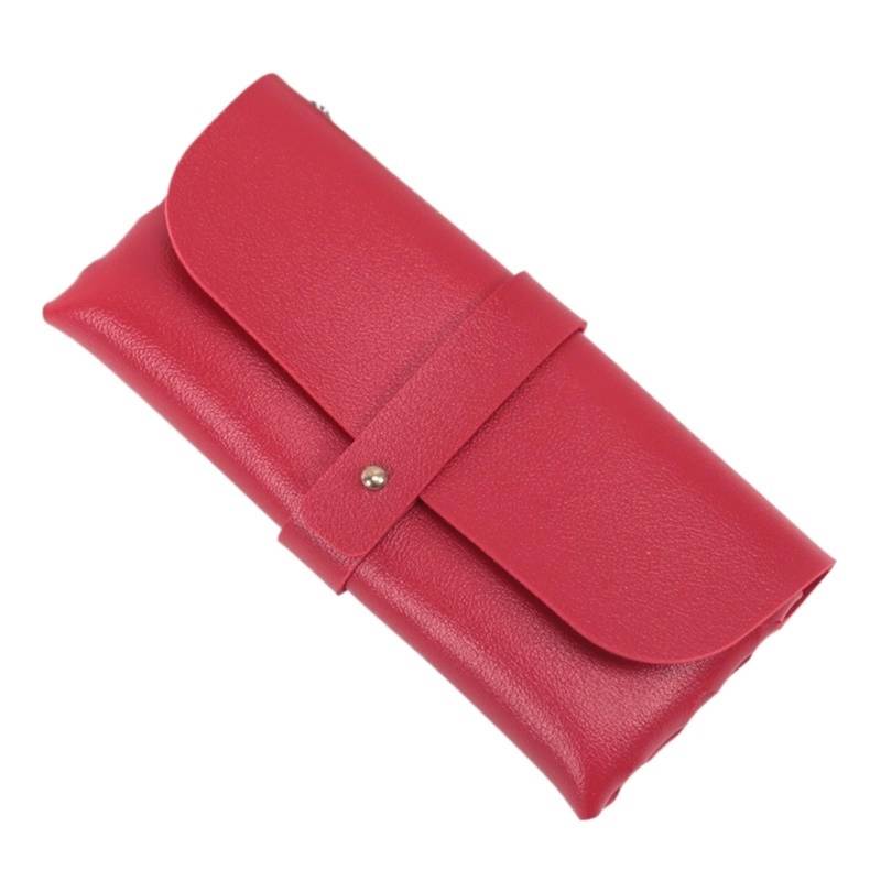 Brillenbeutel 5 Stücke Weiche Pu-Leder Dicke Brillen Tasche Brillen Schutzhülle Frauen Männer Tragbare Sonnenbrille Boxen Brillen Zubehör(Red) von SHENJMAI