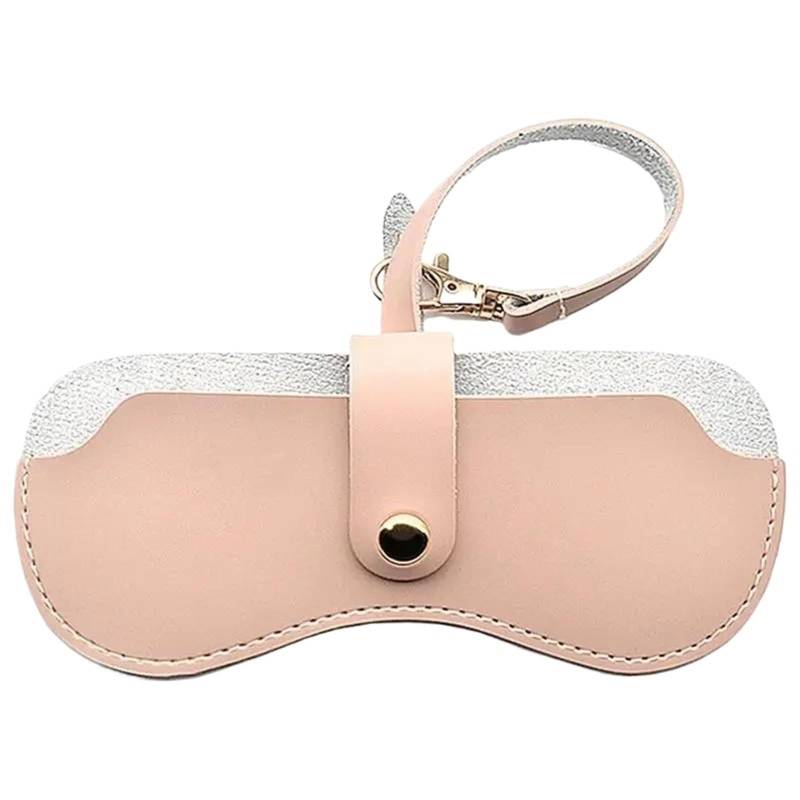 Brillenbeutel 5-teiliges Brillenetui, tragbares Brillenetui mit Schnappverschluss, Augenbehälter, ultradünnes Etui, Brillenaufbewahrungstasche(Pink) von SHENJMAI