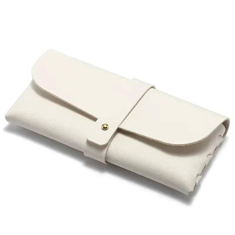 Brillenbeutel 6-teiliges Multifunktionsetui for Brillen Pu-Leder Sonnenbrillentasche Brillentasche Abdeckung Brillenetuis Lesebrillenbox(White) von SHENJMAI