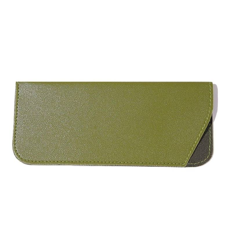SHENJMAI Brillenbeutel 5 Stücke Unisex Brillentasche PU Leder Schutzhülle Sonnenbrillen Abdeckung Fall Box Lesebrille Beutel Brillen Schutz Fall Zubehör(Green) von SHENJMAI