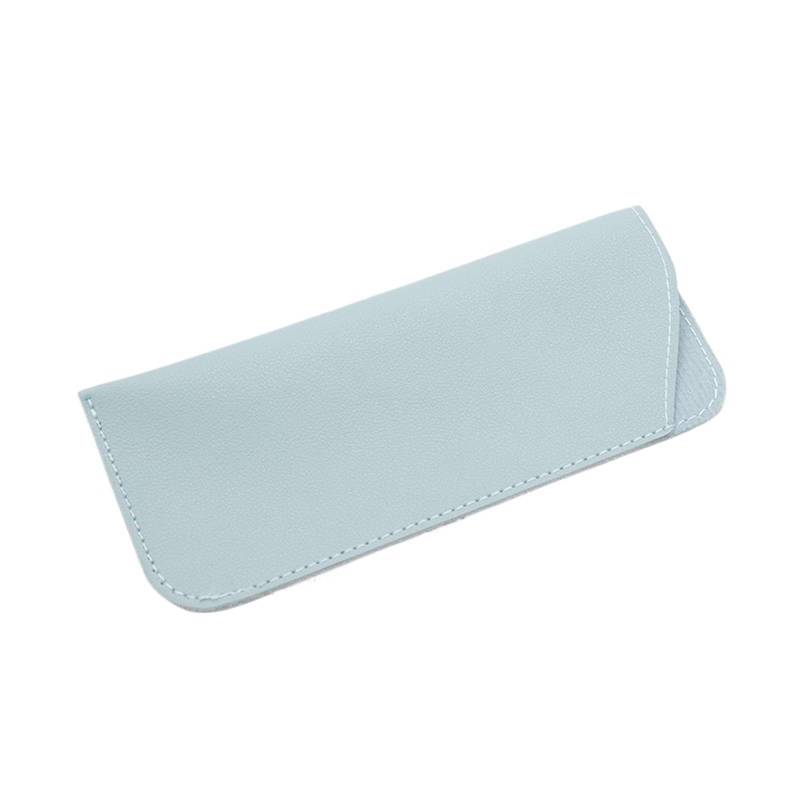 SHENJMAI Brillenbeutel 5 Stücke Unisex Brillentasche PU Leder Schutzhülle Sonnenbrillen Abdeckung Fall Box Lesebrille Beutel Brillen Schutz Fall Zubehör(Light blue) von SHENJMAI