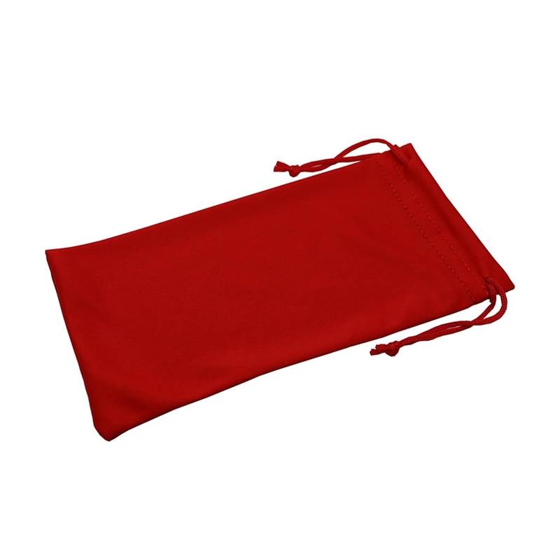 SHENJMAI Brillenbeutel 5 Stücke Weiche Tuch Brillen Tasche Sonnenbrillenetui Wasserdichte Brillentasche Brillenzubehör Brillen Aufbewahrungstasche(Red) von SHENJMAI