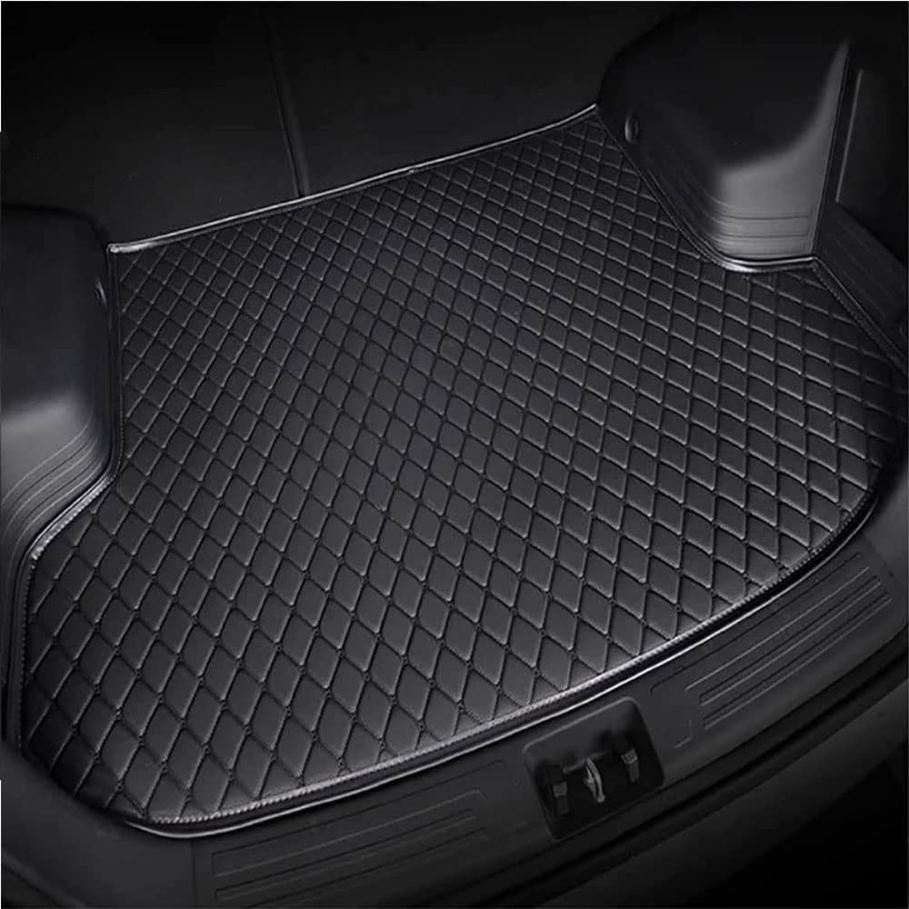 Auto Leder Kofferraumwanne, für Audi A7 2019-2023 Kofferraummatten Wasserdicht rutschfest Kratzfestem Schutzmatte Styling Zubehör,Black1 von SHENSE