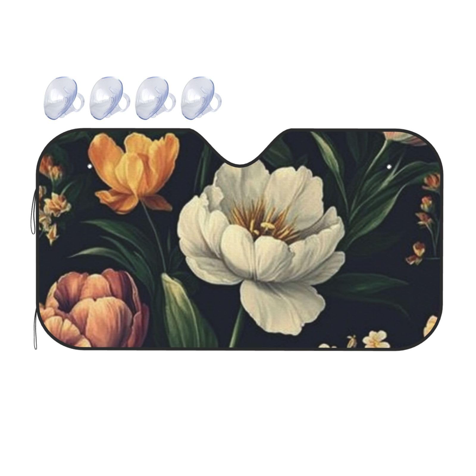 Blush Flower Dark Floral Vintage Abstrakt Aquarell Auto Windschutzscheibe Wärmeisolierung Sonnenblende Leicht Einfach zu bedienen Auto Sonnenblende für SUV Limousine und PKW 140 x 76 cm Blush Flower Dark Floral Vintage Abstrakt Aquarell Auto Windschutzscheibe Wärmeisolierung Sonnenblende Leicht Einfach zu bedienen Auto Sonnenblende für SUV Limousine und PKW 140 x 76 cm von SHFJASBNUMG