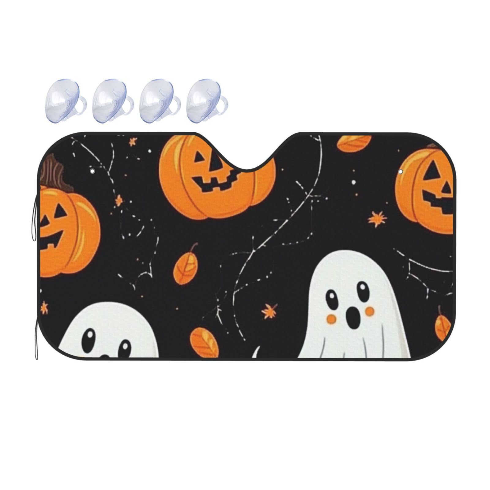 Kürbis Halloween süßer Kürbis Happy Halloween Auto-Sonnenschutz für Auto, LKW, SUV – blockiert UV-Strahlen Sonne, 130 x 70 cm Kürbis Halloween süßer Kürbis Happy Halloween Auto-Sonnenschutz für Auto, LKW, SUV – blockiert UV-Strahlen Sonne, 130 x 70 cm von SHFJASBNUMG