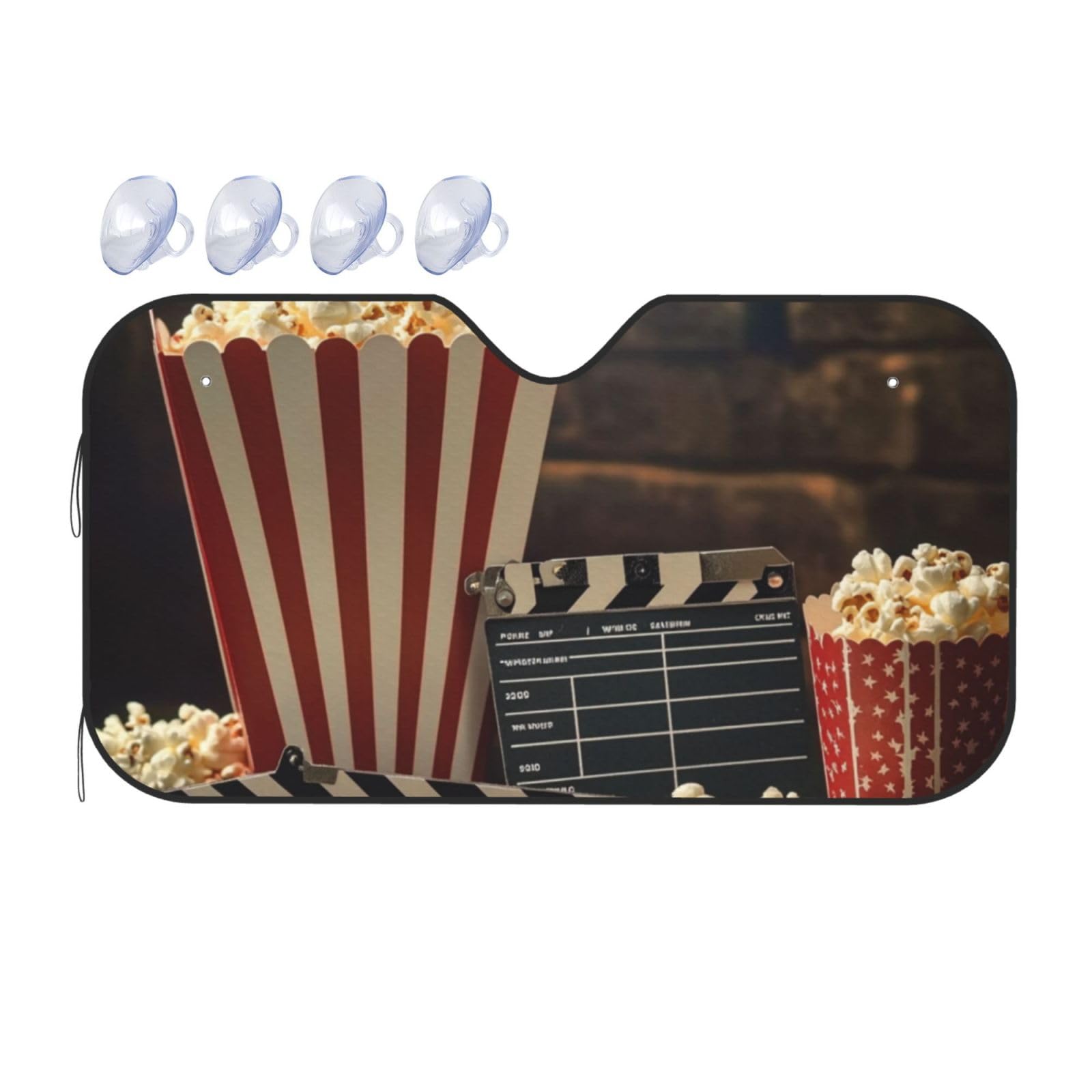 Popcorn-Film-Sonnenschutz für Auto, LKW, SUV, blockiert UV-Strahlen, 130 x 70 cm Popcorn-Film-Sonnenschutz für Auto, LKW, SUV, blockiert UV-Strahlen, 130 x 70 cm von SHFJASBNUMG