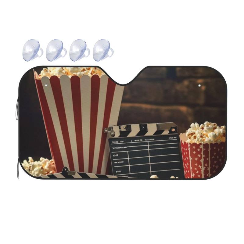 Popcorn-Film-Sonnenschutz für Auto, LKW, SUV, blockiert UV-Strahlen, 130 x 70 cm von SHFJASBNUMG