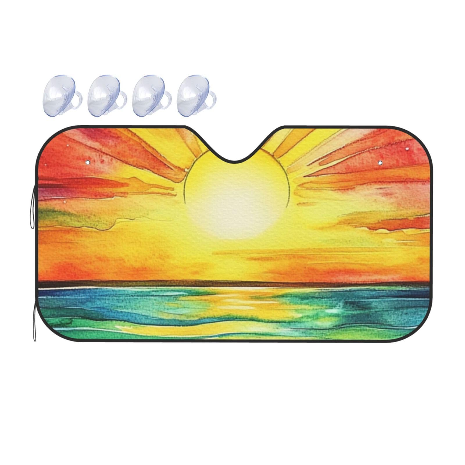Rainbow Sun Sun Schwarzlicht, UV-Schwarzlicht, reaktiv, Auto-Windschutzscheibe, Wärmedämmung, Sonnenschutz, leicht, einfach zu bedienen, Auto-Sonnenblende für SUV, Limousine und PKW, 140 x 76 cm Rainbow Sun Sun Schwarzlicht, UV-Schwarzlicht, reaktiv, Auto-Windschutzscheibe, Wärmedämmung, Sonnenschutz, leicht, einfach zu bedienen, Auto-Sonnenblende für SUV, Limousine und PKW, 140 x 76 cm von SHFJASBNUMG