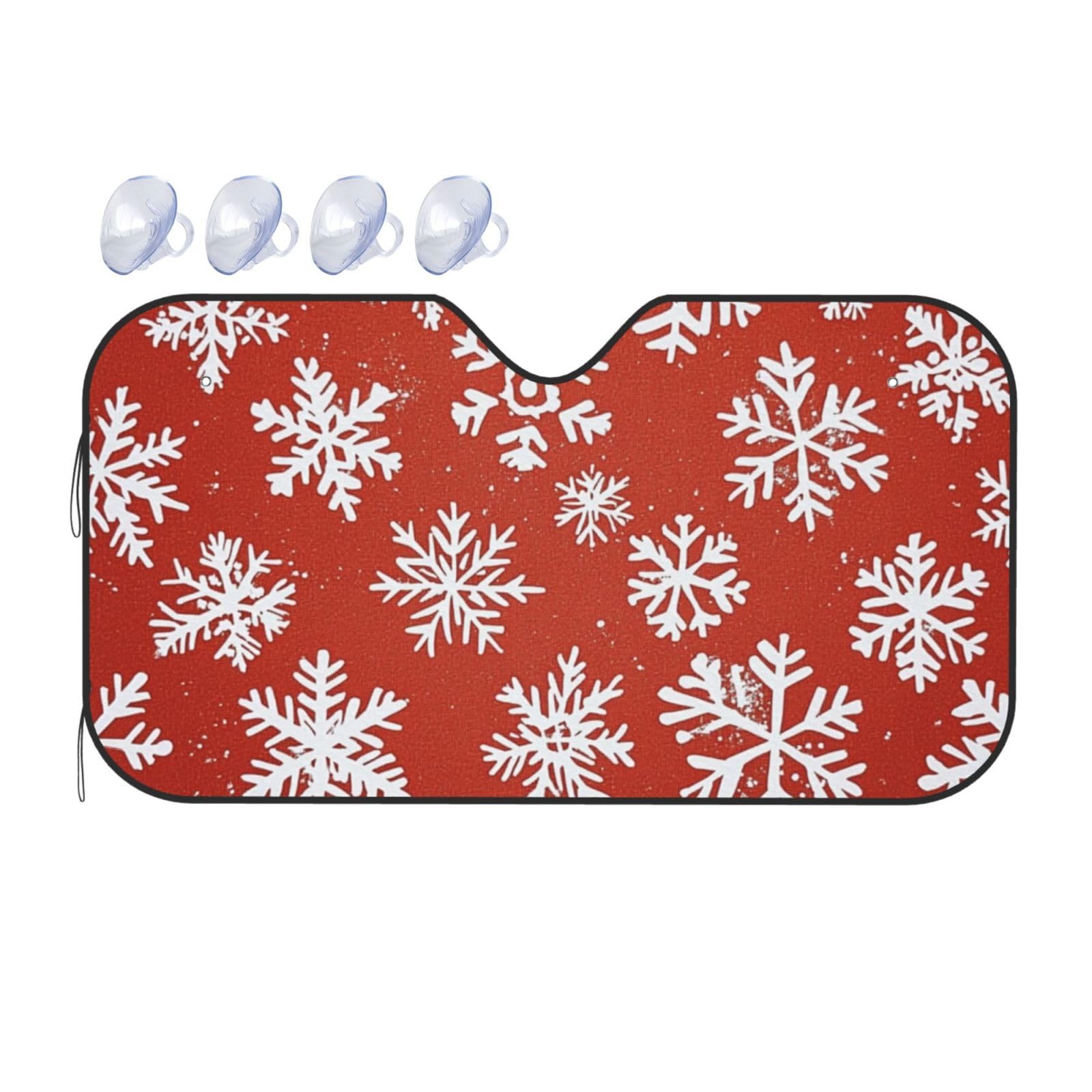 Schneeflocken weißer Schnee Weihnachten Auto Windschutzscheibe Wärmeisolierung Sonnenschutz leicht einfach zu bedienen Auto Sonnenblende für SUV Limousine und PKW 140 x 76 cm Schneeflocken weißer Schnee Weihnachten Auto Windschutzscheibe Wärmeisolierung Sonnenschutz leicht einfach zu bedienen Auto Sonnenblende für SUV Limousine und PKW 140 x 76 cm von SHFJASBNUMG