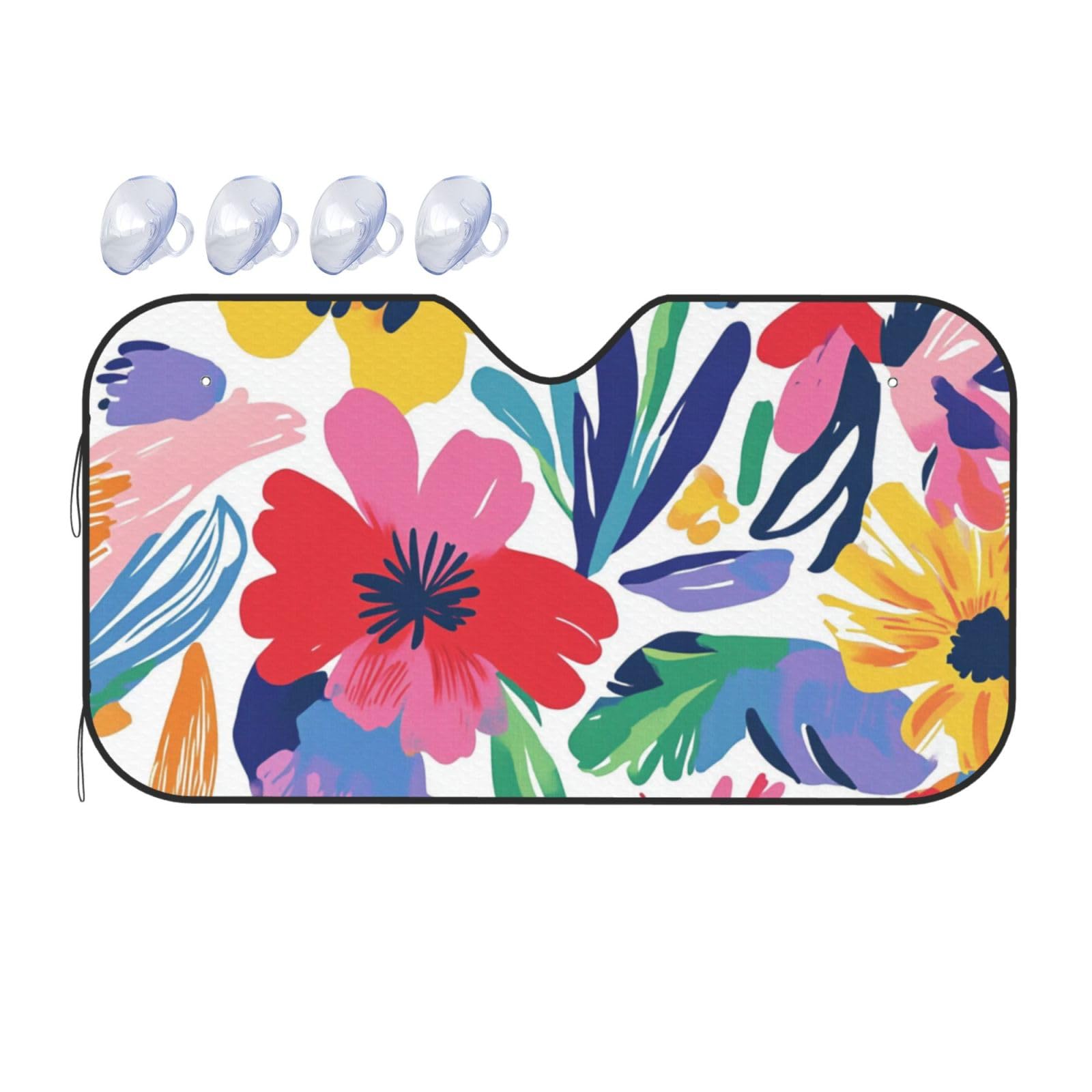 Sonnenblende mit abstrakten Blumenblättern, Aquarell, Wärmedämmung, leicht, einfach zu bedienen, Auto-Sonnenblende für SUV, Limousine und PKW, 140 x 76 cm Sonnenblende mit abstrakten Blumenblättern, Aquarell, Wärmedämmung, leicht, einfach zu bedienen, Auto-Sonnenblende für SUV, Limousine und PKW, 140 x 76 cm von SHFJASBNUMG