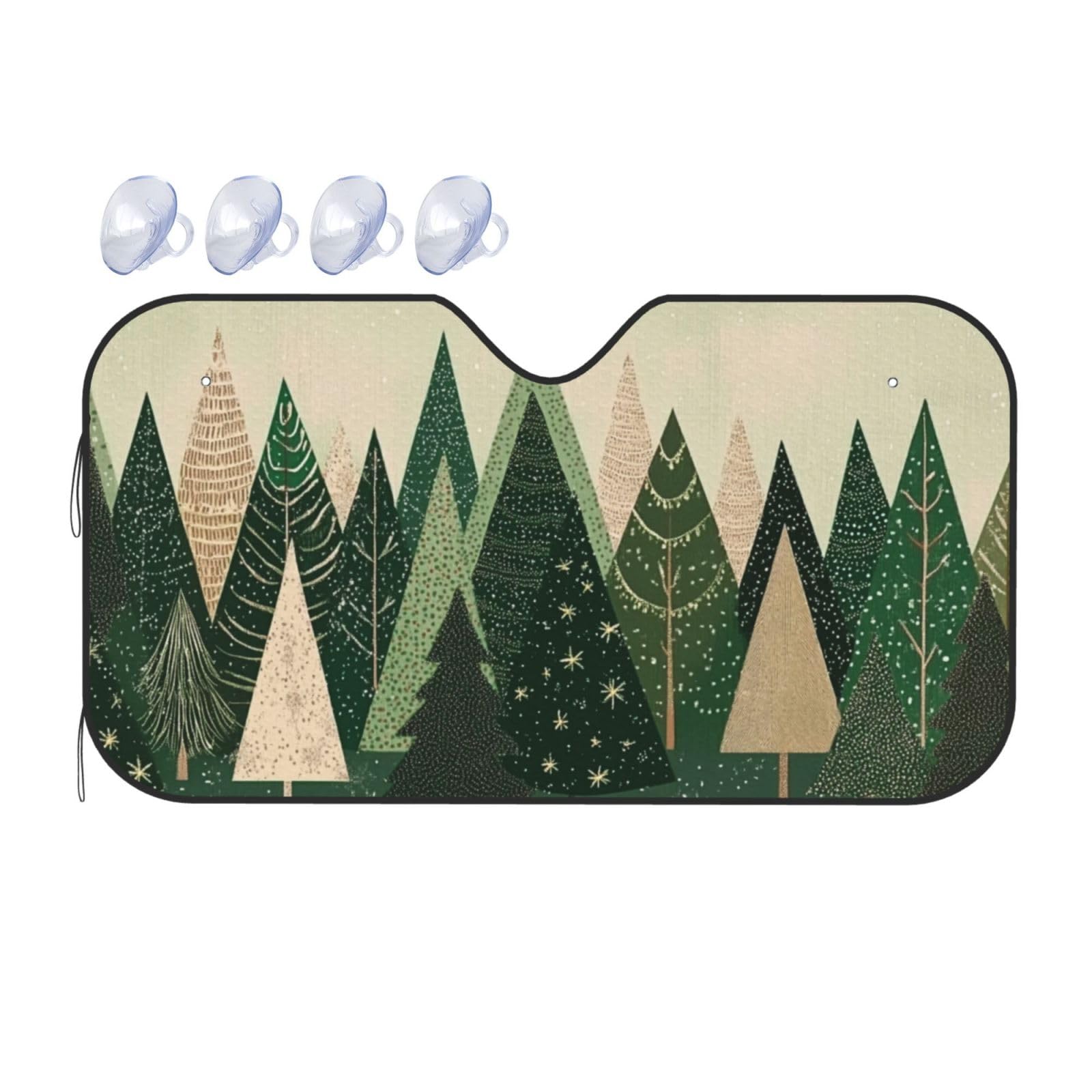 Weihnachtsbaum-Dekor, grün, Bauernhaus-Stil, Dekoration, Weihnachten, Auto-Windschutzscheibe, Wärmedämmung, Sonnenschutz, leicht, einfach zu bedienen, Auto-Sonnenblende für SUV, Limousine und PKW, 140 Weihnachtsbaum-Dekor, grün, Bauernhaus-Stil, Dekoration, Weihnachten, Auto-Windschutzscheibe, Wärmedämmung, Sonnenschutz, leicht, einfach zu bedienen, Auto-Sonnenblende für SUV, Limousine und PKW, 140 von SHFJASBNUMG