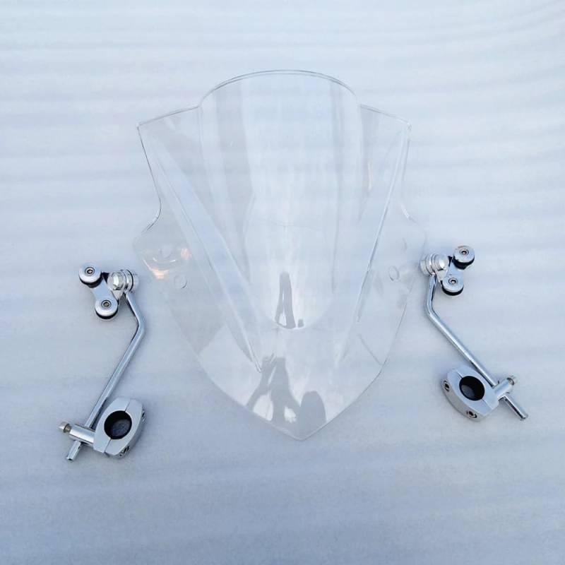 SHFORJCFME Motorrad Frontscheibe Für Su&zuki GSX S 125 GSX S 150 GSXS 125 GSXS 150 Moto Windschutzscheibe Einstellbare Universal Windschutzscheibe Spoiler Verlängerung Deflektor von SHFORJCFME