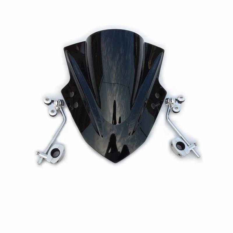 SHFORJCFME Motorrad Frontscheibe Für Su&zuki GSX S 125 GSX S 150 GSXS 125 GSXS 150 Moto Windschutzscheibe Einstellbare Universal Windschutzscheibe Spoiler Verlängerung Deflektor von SHFORJCFME