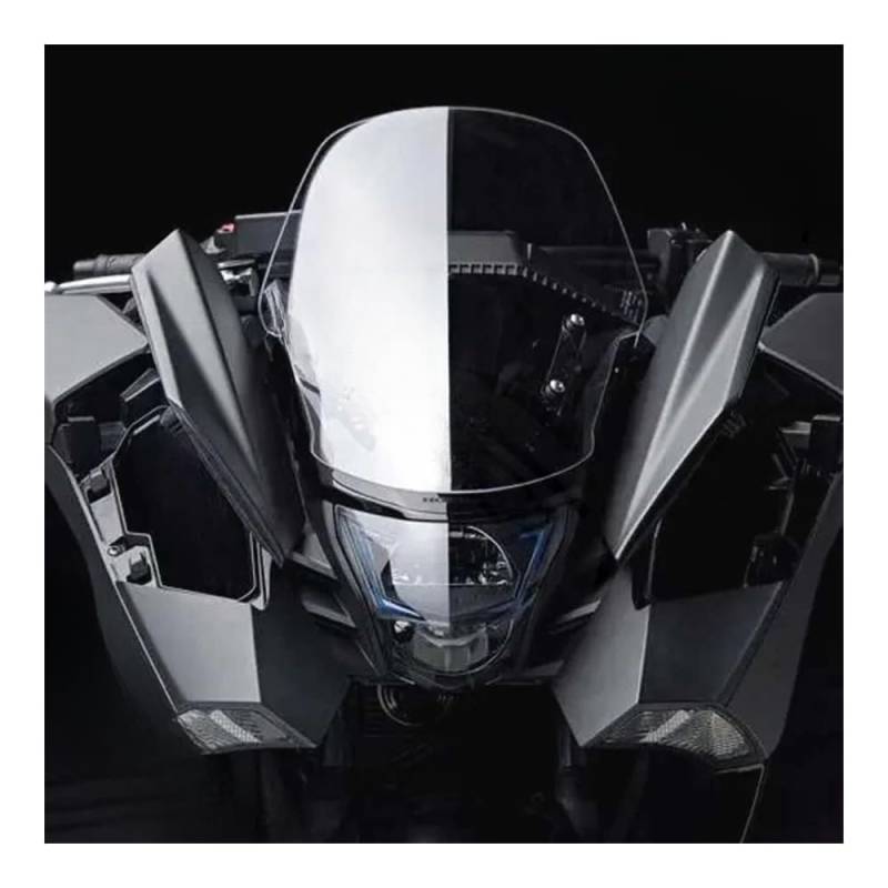 SHFORJCFME Motorrad Frontscheibe Für h&ond&a DREAMWING NM4 Vultus NM4-01 NM4-02 Motorrad Windschutzscheibe Windschutz Winddichte Windabweiser Grau von SHFORJCFME