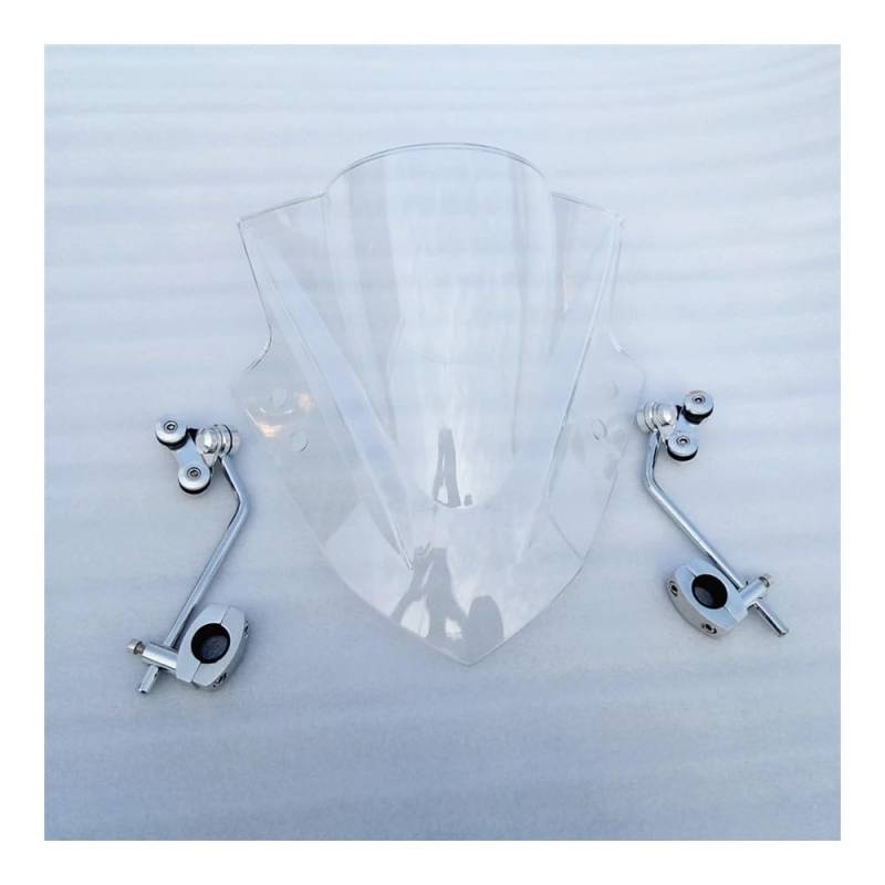 SHFORJCFME Motorrad Frontscheibe Motorrad Windschutzscheibe Verstellbare Universal Windschutzscheibe Spoiler Verlängerung Deflektor Für Su&zuki GSX S125 GSX S150 GSXS125 GSXS150 von SHFORJCFME
