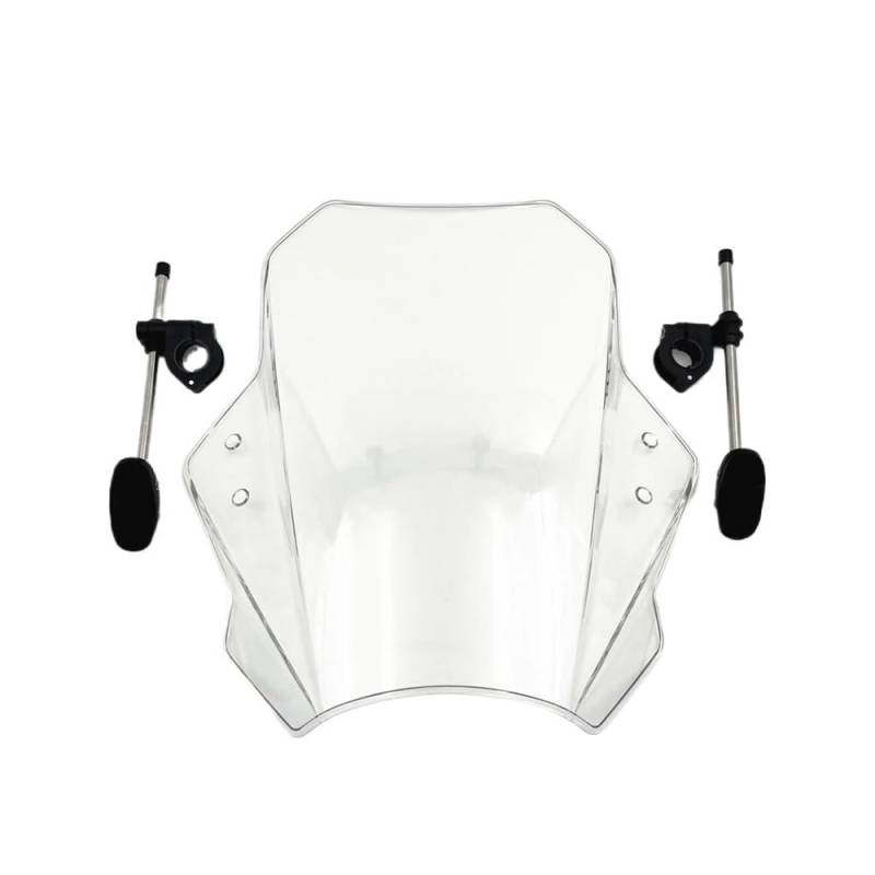 SHFORJCFME Motorrad Frontscheibe Windschutzscheibe Universal Motorrad Windabweiser Clamp-On Variable ABS Windschutzscheibe Spoiler Für h&ond&a Monkey 125 Concept von SHFORJCFME