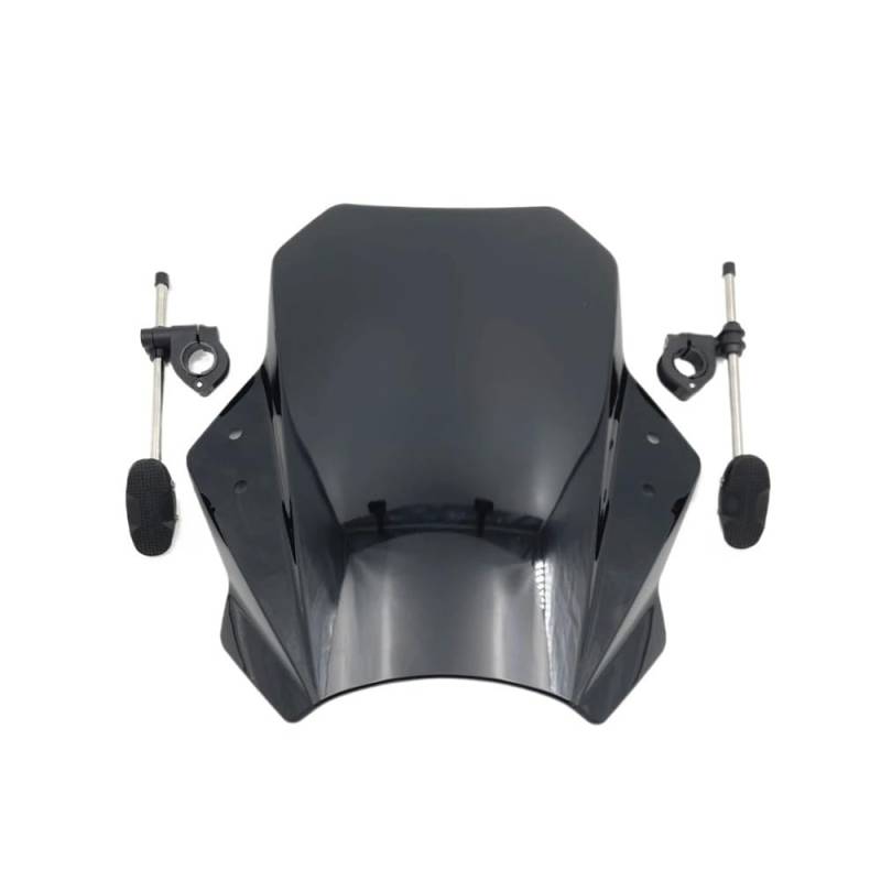 SHFORJCFME Motorrad Frontscheibe Windschutzscheibe Universal Motorrad Windabweiser Clamp-On Variable ABS Windschutzscheibe Spoiler Für h&ond&a Monkey 125 Concept von SHFORJCFME