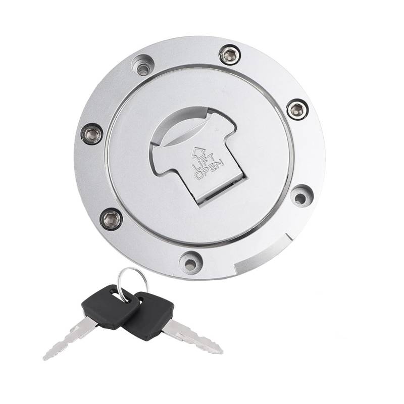 SHFORJCFME Motorrad Tankdeckel Edelstahl Motorrad Verriegelung Tankdeckel Gas Kraftstoff Tank Öl-Tank Abdeckung Motorrad Teile Für Ho&nda CBR600RR 2003-2017 von SHFORJCFME