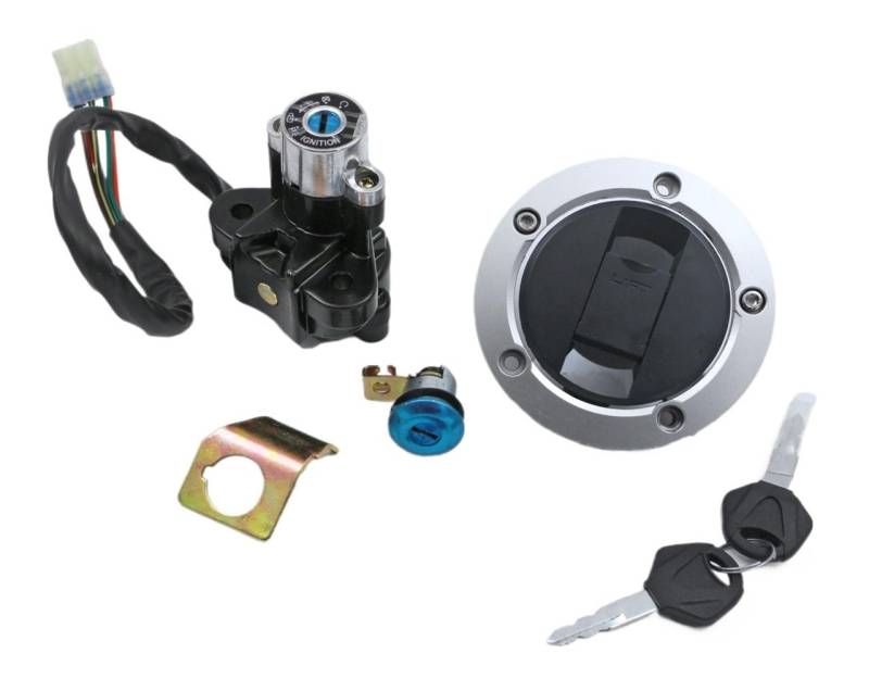 SHFORJCFME Motorrad Tankdeckel Für Su&zuki GSXR 600 750 1000 2004-2015 Motorrad Zündung Kraftstoff Gas Tank Cap Abdeckung Sitz Lock Set GSXR600 GSX-R 750 2011 von SHFORJCFME