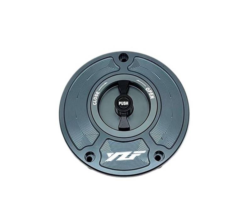 SHFORJCFME Motorrad Tankdeckel Motorrad Keyless Quick Release Gas Kraftstoff Tank Kappe Für Ya&maha YZF R3 R6 R25 2010-2023 CNC Aluminium Öl Tank Abdeckung Zubehör von SHFORJCFME