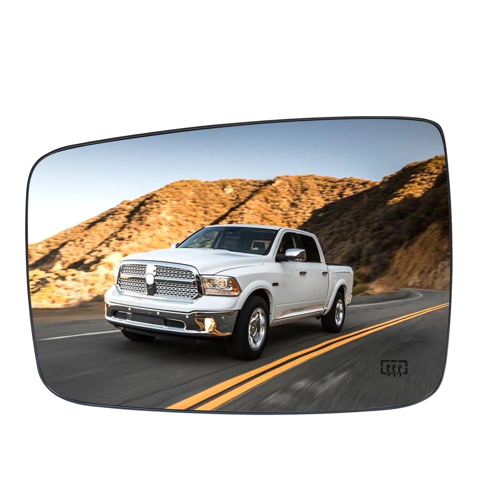 Auto Spiegelglas Für Dodge Für Ram 1500 2500 2013 2014 2015 2016 2017 2018 68079363AA 68079362AA Seite Beheizte Flügel Spiegel Glas Rückspiegel Auto Außenspiegel(Links) von SHGJGH