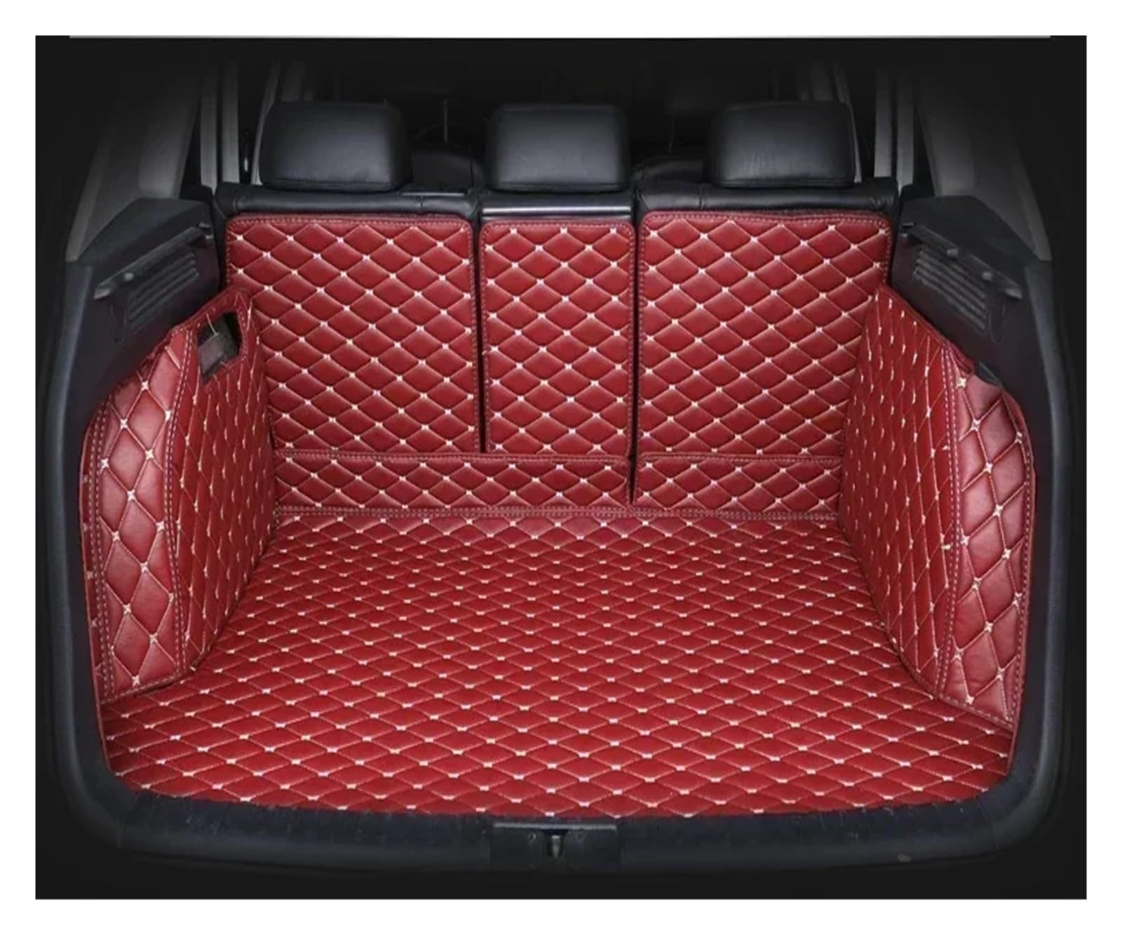 Kofferraummatte für Cayenne 2006–2010, vollständige Abdeckung, Innenausstattung, Autozubehör, Teppich, Kofferraumschutz, Weinrot von SHGJGH