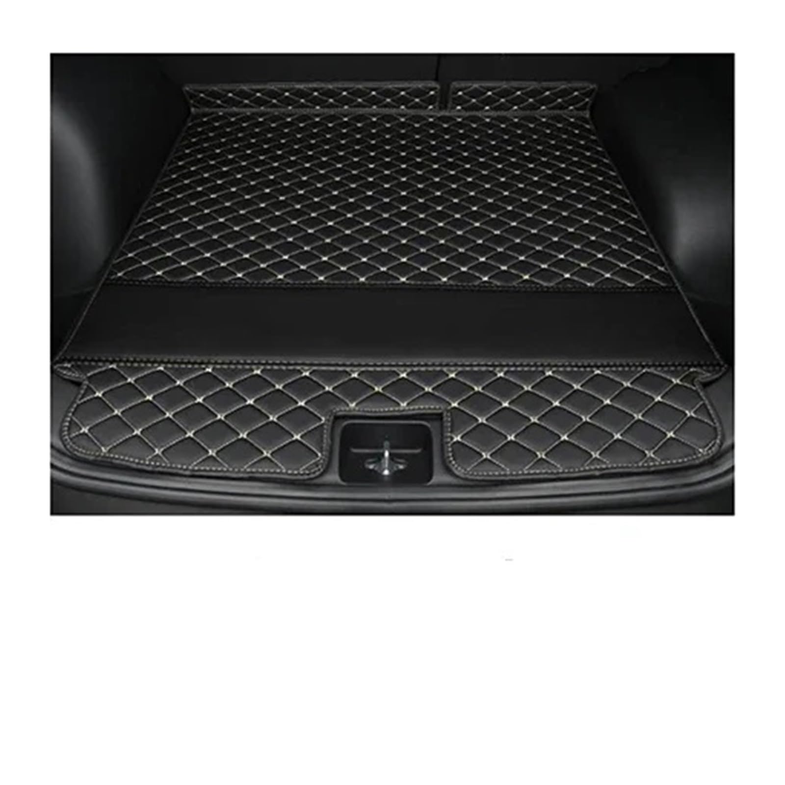 Kofferraummatte für Cayenne 2011 2012 2013 2014 2015 2016 2017 Cargo Liner Teppich Innenteile Zubehör Abdeckung Kofferraumschutz (Schwarz Beige B) von SHGJGH