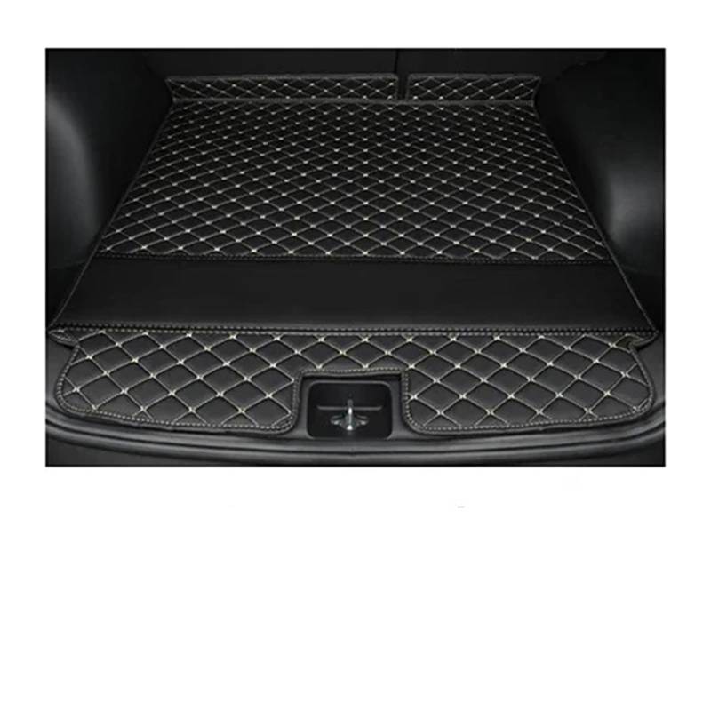 Kofferraummatte für Cayenne 2011 2012 2013 2014 2015 2016 2017 Cargo Liner Teppich Innenteile Zubehör Abdeckung Kofferraumschutz (Schwarz Beige B) von SHGJGH