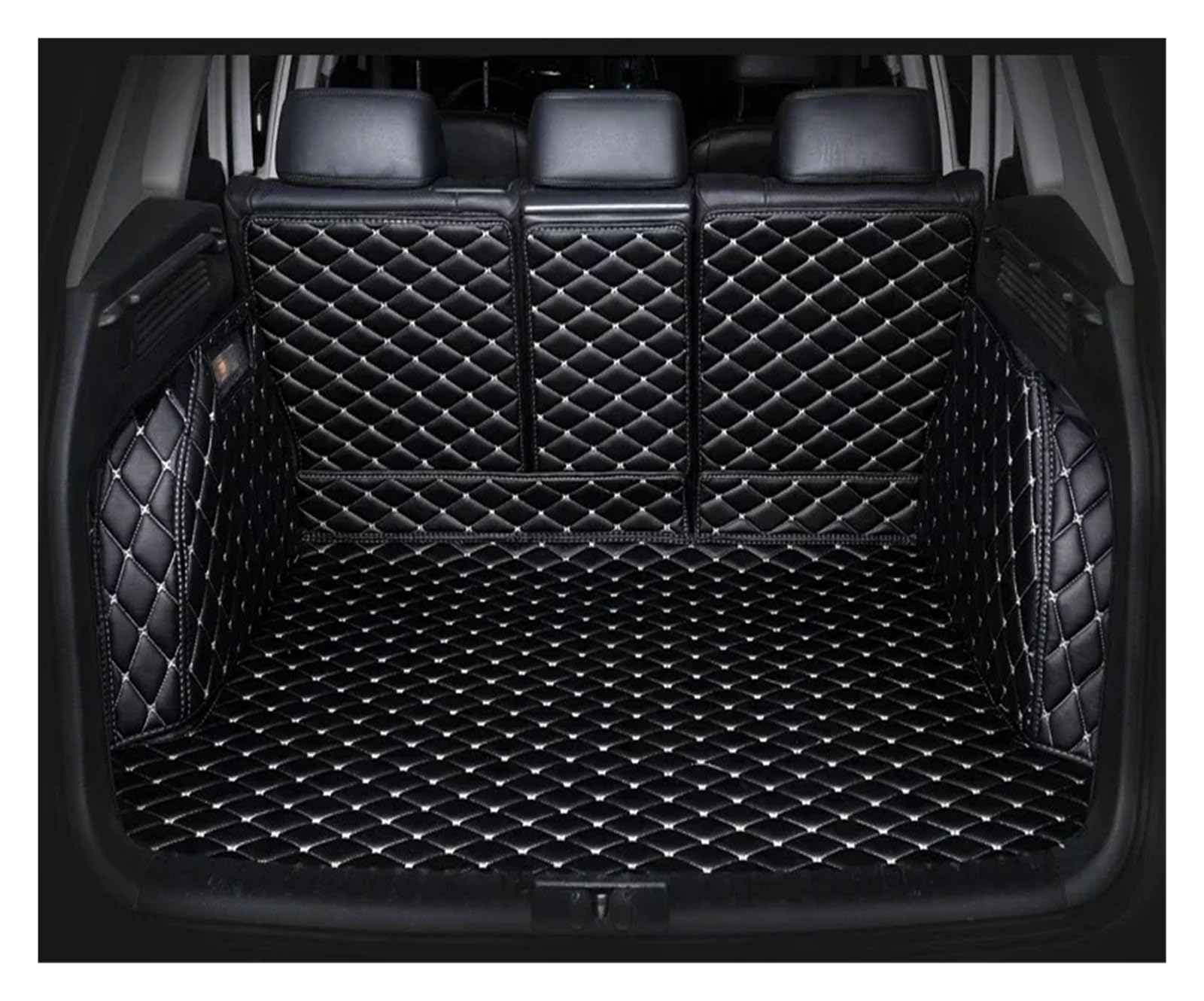 Kofferraummatte für Infiniti QX70 2013–2017, vollständige Abdeckung, Innenausstattung, Teppich, Kofferraumschutz (Schwarz / Beige) von SHGJGH
