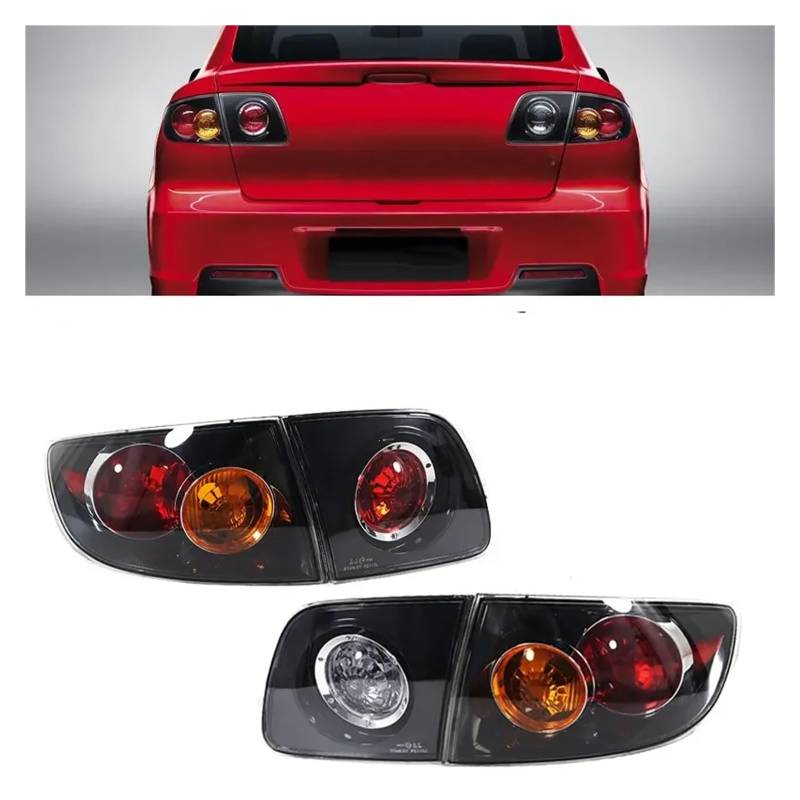 SHGJGH Auto Rücklicht 1 Set Rückleuchten Auto für Mazda 3 2004-2010 BK 51-160 Rückleuchten Innen Außen Bremslicht Rücklicht Blinker Gehäuse Lampe Rücklicht Bremslicht von SHGJGH