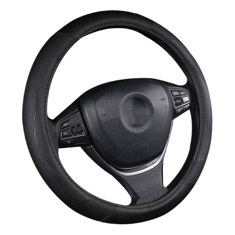 Auto Anti-Rutsch Leder Lenkradbezug Auto Lenkrad Schutzhülle Stilistisch 38cm Gemischte Farbe(Color 7) von SHIAIS