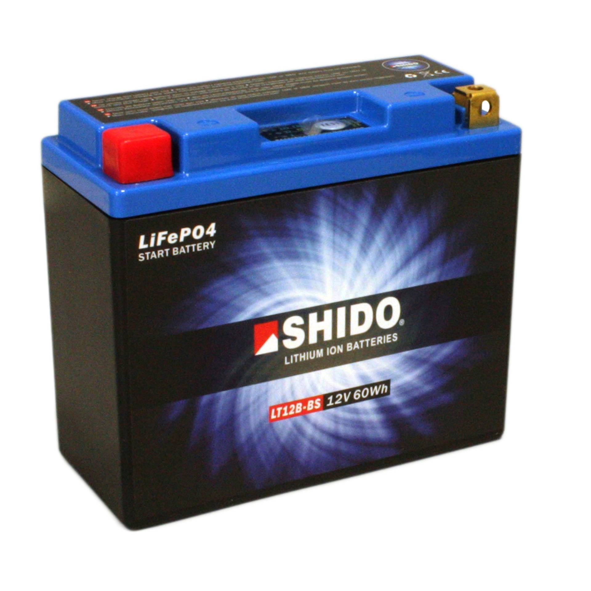 Batterie Shido Lithium LT12B-BS/YT12B-BS, 12V/10AH (Maße: 150x69x130) für Ducati 821 Monster Baujahr 2014 von SHIDO