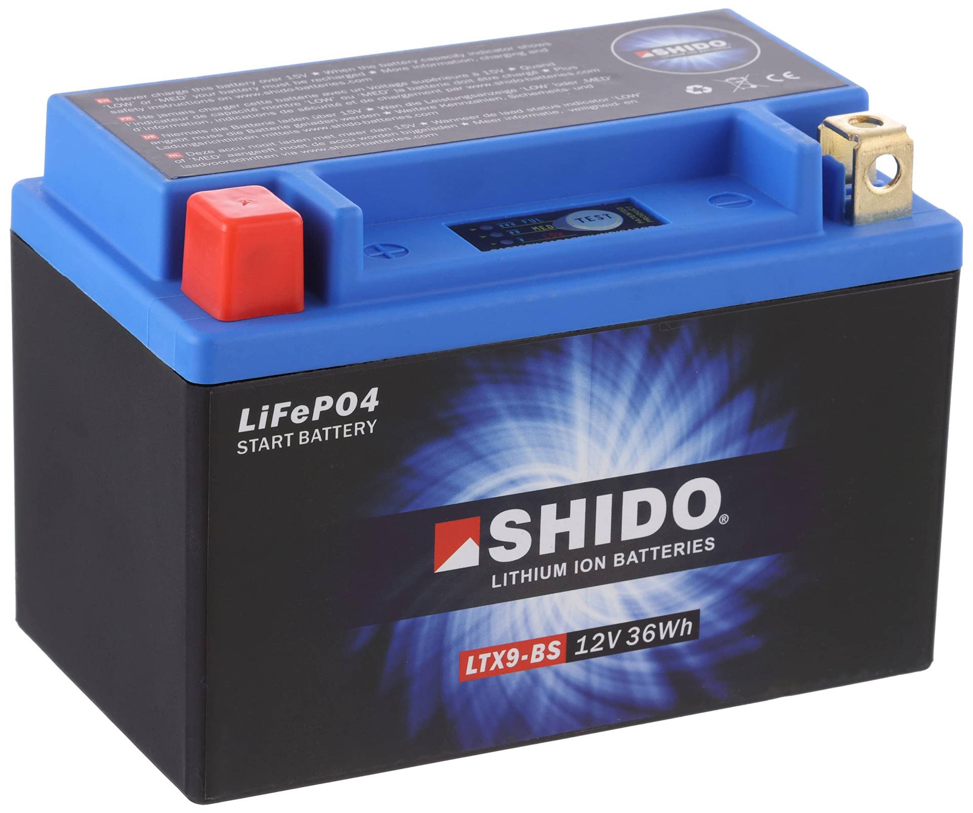 SHIDO LTX9-BS LION -S- Batterie Lithium, Ion Blau (Preis inkl. EUR 7,50 Pfand) von SHIDO