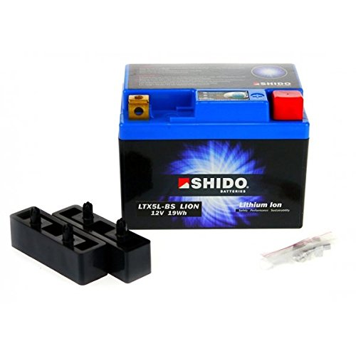 Shido Lithium Motorradbatterie LiFePO4 LTX5L-BS 12V von SHIDO