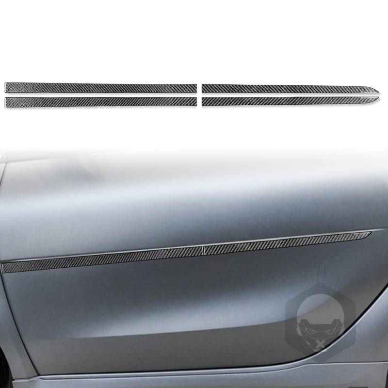 SHIFENG Kompatibel mit Smart Fortwo 453 2015-2020 Soft Carbon Fiber Auto Außen Seitentür Karosserie Dekoration Streifen von SHIFENG