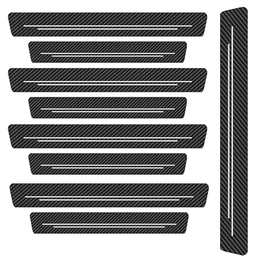 Auto Carbon Fiber Einstiegsleisten Türschweller für Nissan Juke 2010-2020 2021 2022 2023 2024 2025 F15, Auto Einstiegsleisten Kohlefaser Aufkleber Autofolie Schutz Zubehör,9pcs Auto Carbon Fiber Einstiegsleisten Türschweller für Nissan Juke 2010-2020 2021 2022 2023 2024 2025 F15, Auto Einstiegsleisten Kohlefaser Aufkleber Autofolie Schutz Zubehör,9pcs von SHILONGBAIHUO