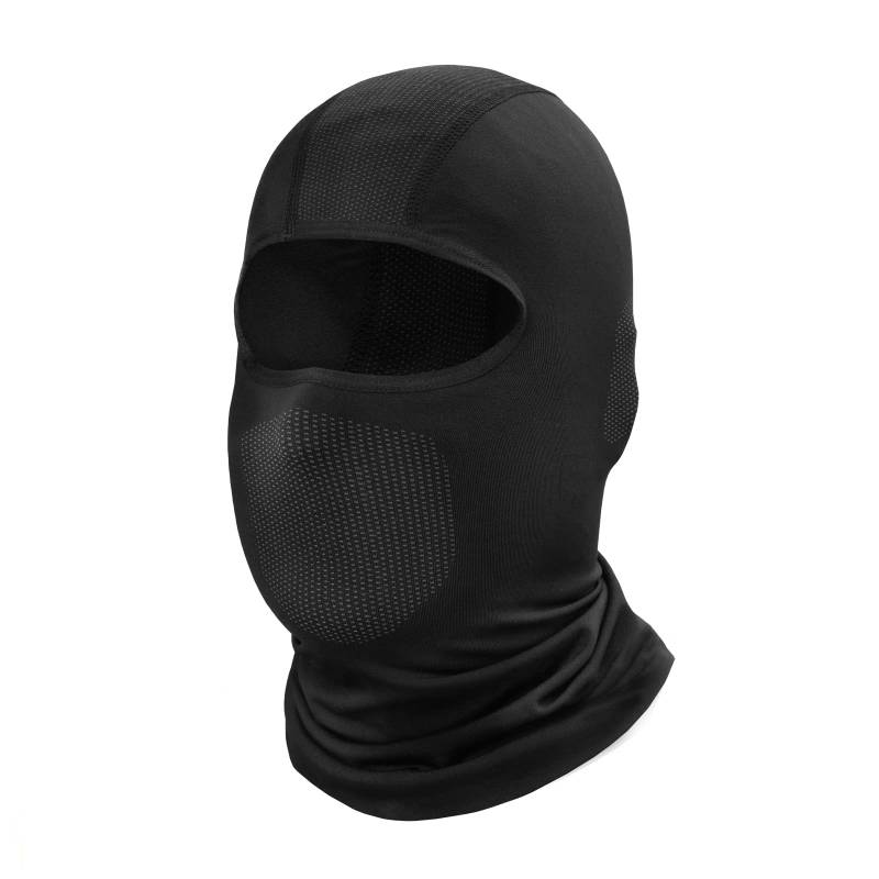 SHIMA Balaclava Cooler - Atmungsaktive Sturmhaube Coolmax Unisex Motorrad Mesh Weich mit Schnelle Trocknung Ganzjährig Herren & Damen (M-L, Schwarz) von SHIMA