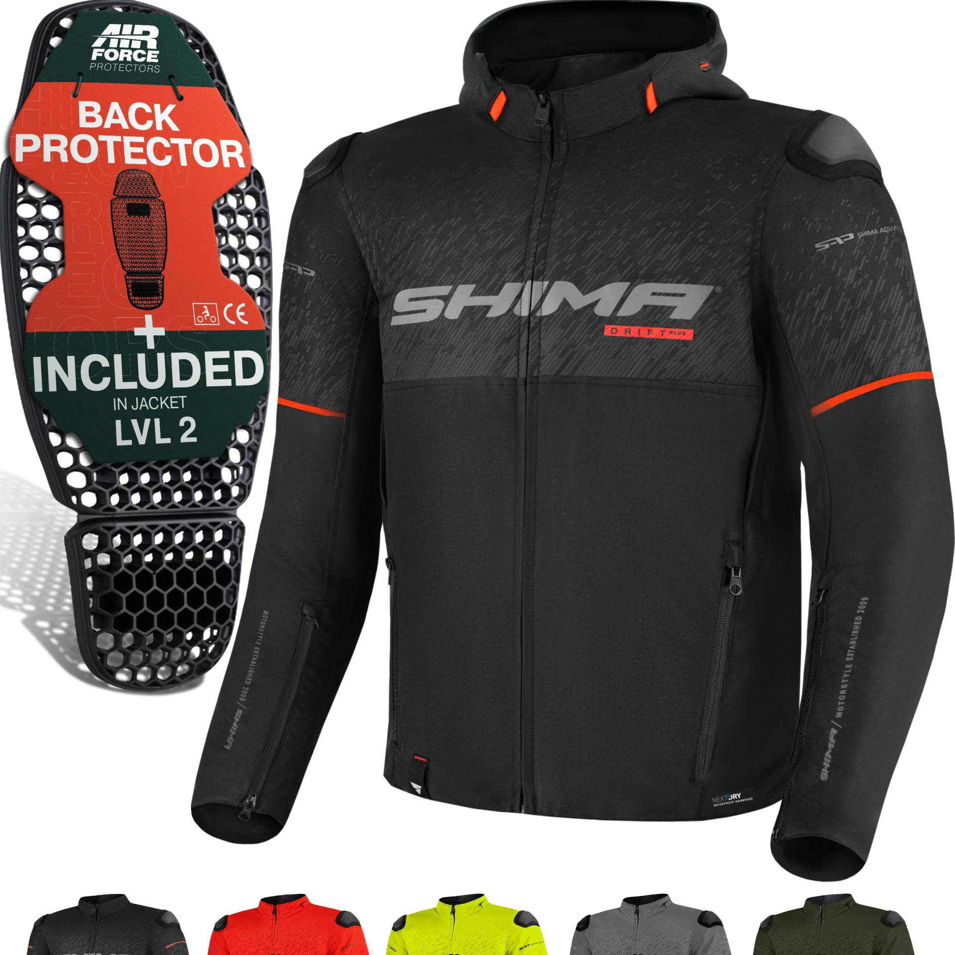 SHIMA Unisex Drift Jacke, Herren/Wasserdicht/Schwarz, S von SHIMA