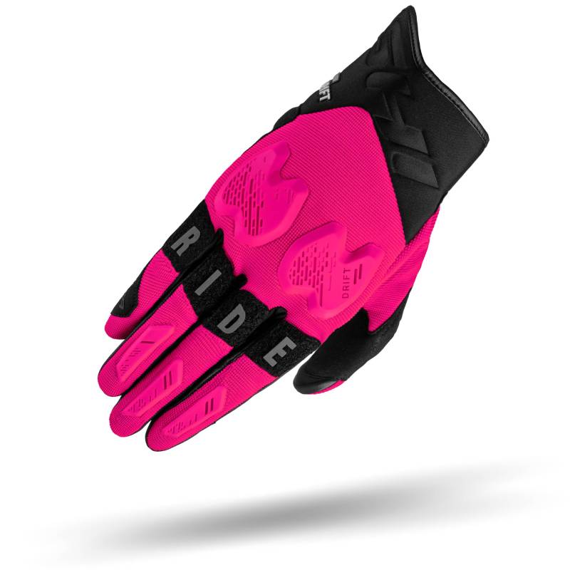 SHIMA DRIFT GLV Motorrad Handschuhe Damen Leder Kurze Sommer Motorradhandschuhe Schutz Touchscreen Stadt Lederhandschuhe Motorcycle Belüftet Verstärkt Perforiertes Leicht (Frauen, Rosa, XL) von SHIMA