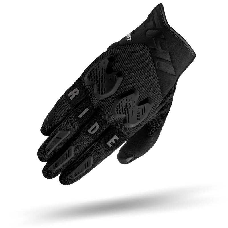 SHIMA DRIFT GLV Motorrad Handschuhe Herren Leder Kurze Sommer Motorradhandschuhe Schutz Touchscreen Stadt Lederhandschuhe Motorcycle Belüftet Verstärkt Perforiertes Leicht (Männer, Schwarz, XXL) von SHIMA