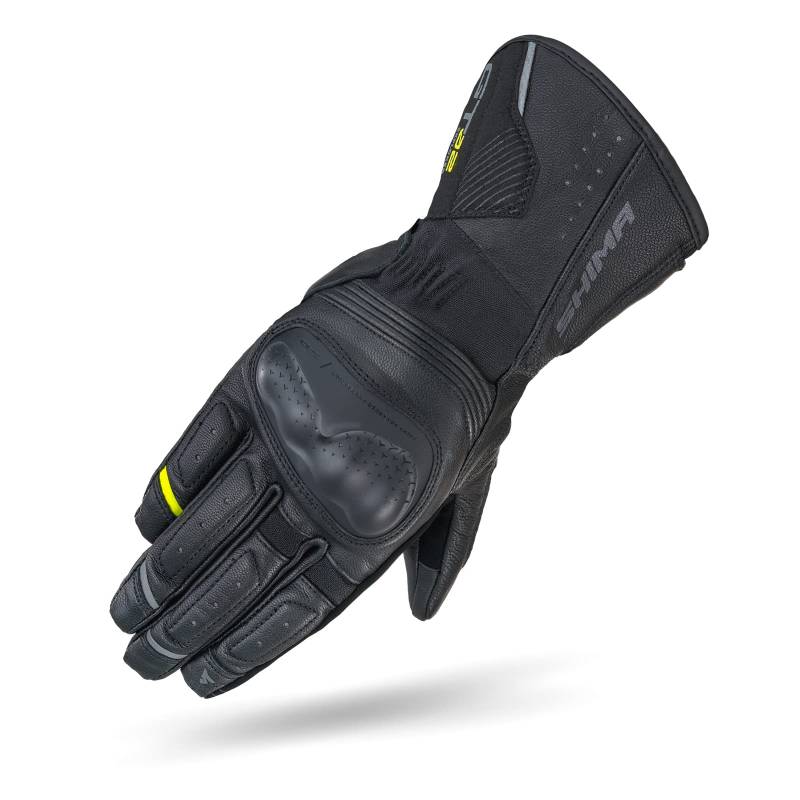 SHIMA GT-2 Motorradhandschuhe Damen - Klassische, Vintage, Verstärkte, Sommer Leder Handschuhe mit Knöchel und Finger Protektoren, Verstärkte Handfläche (Schwarz, M) von SHIMA