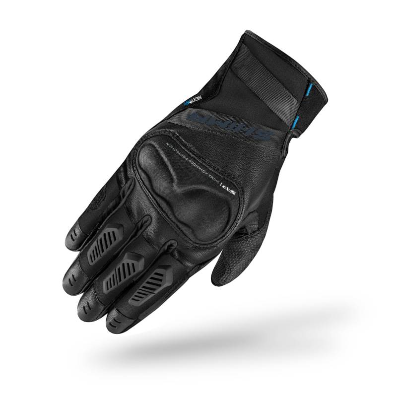 SHIMA HERO GLV Motorrad Handschuhe Herren Leder Kurze Winter Motorradhandschuhe Wasserdicht Schutz Touchscreen Stadt Lederhandschuhe Motorcycle Verstärkt Leicht (Herren, Wasserdicht Schwarz, M) von SHIMA