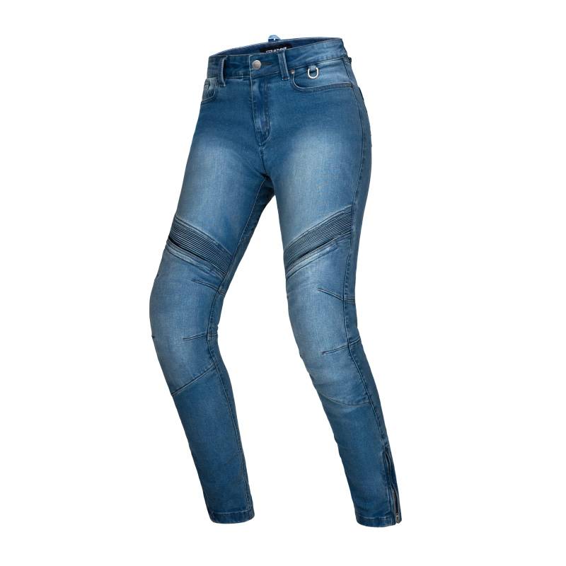 SHIMA JESS Motorradjeans Damen - Atmungsaktive, Elastische, Regular Fit Biker Hose Damen mit Kevlar Schicht, Slim Fit, Knie und Hüft Protektoren (Blau, 30) von SHIMA