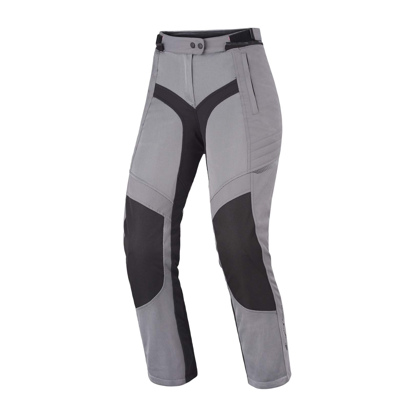 SHIMA JET LADY Motorradhose Damen - Sommer, Verstärkte, Adventure, Touren Biker Hose Damen aus Mesh mit Wasserdichter Membran, CE Knie Protektoren (Grau, XS) von SHIMA